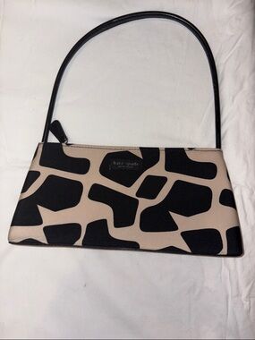 kate spade Vintage Black and Beige Abstract Pattern Shoulder Bag
